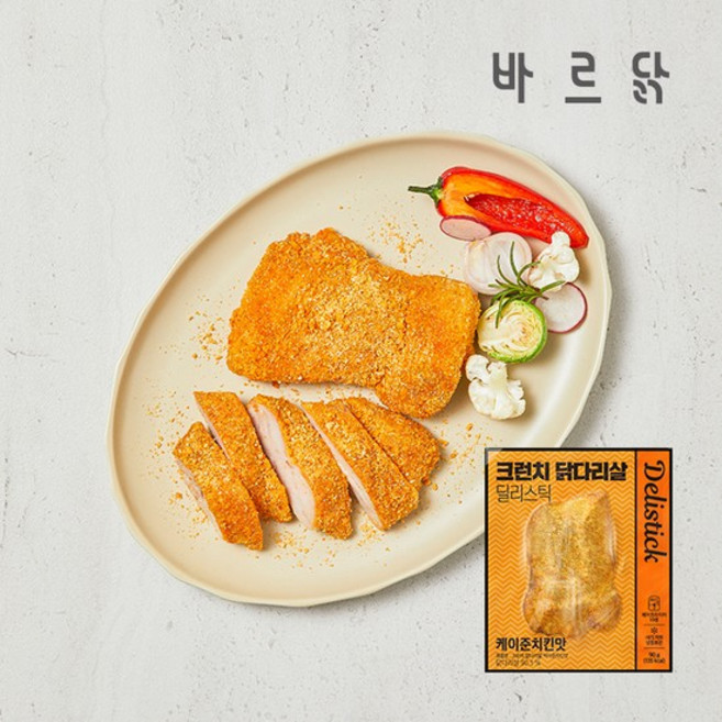 바르닭 딜리스틱 크런치 닭다리살 케이준치킨 7팩, 없음