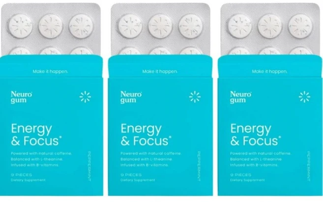 NeuroGum 뉴로검 에너지 집중력 페퍼민트 3팩 - 쿠팡