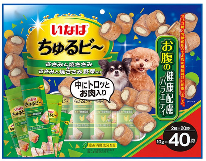 이나바 강아지 츄르비 40P, 장건강케어, 400g, 1개