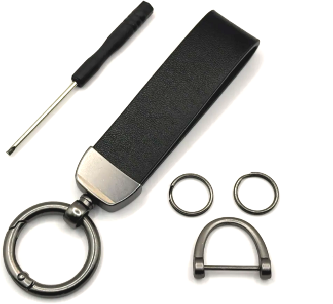 제이랑엘 극세사 가죽키링 키홀더 열쇠고리, 블랙, 1개