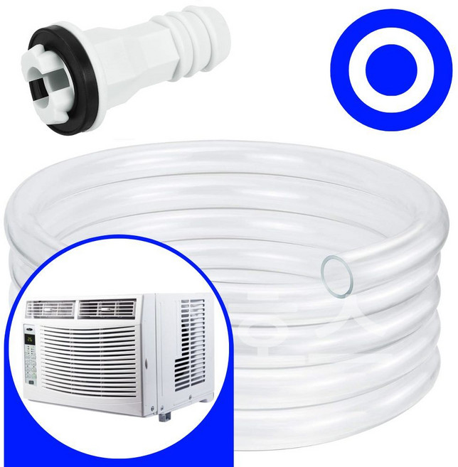 닥터호스 누비아 창문형 에어컨호스 NWA-5000E 커넥터 젠더 드레인 배수 호수 호환, (ZV)Q커넥터+배수호스1미터, 미보증