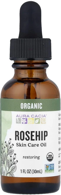 Aura Cacia 스킨 케어 오일 유기농 로즈힙 30ml(1fl oz) AUR-90211, 1, 30ml - 쿠팡
