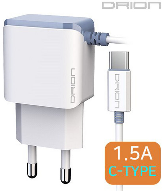 액티몬 드리온 1.5A 가정용충전기 5핀 8핀 C타입 USB 케이블 일체형 분리형, 1개, 화이트