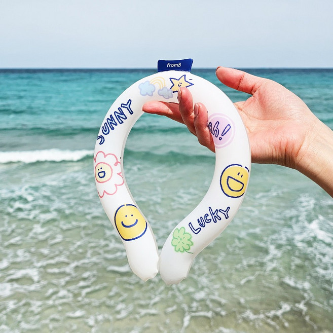 프롬비 넥쿨러 얼음목걸이 쿨스카프 넥밴드, 써니데이, 1개