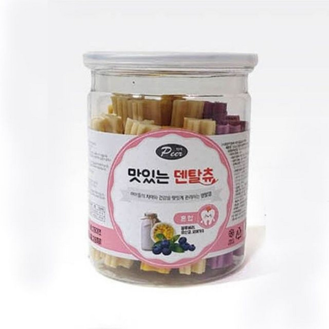 피어 강아지 맛있는 덴탈껌, 혼합맛(블루베리/유산균/오메가3), 250g, 1개