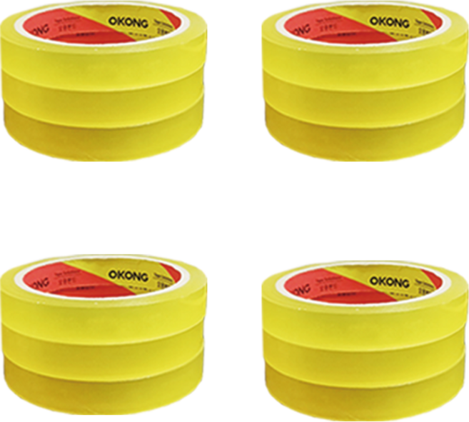 오공 리필용 OPP 문구 테이프 16mm x 20m, 투명, 12개