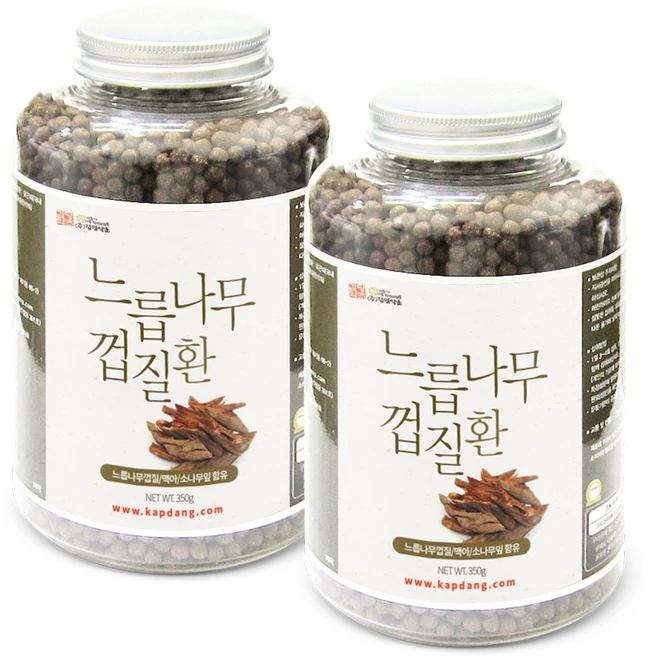 갑당약초 느릅나무껍질환 병타입, 2개, 350g - 쿠팡