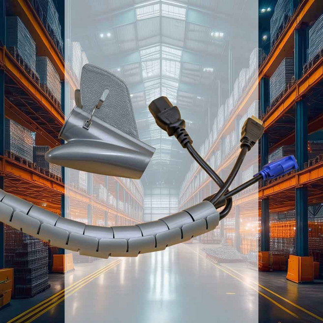 전선정리 커버 5Mx22mm 그레이 전선보호튜브 케이블보호커버 케이블덮개 케이블홀더 전선정리홀더 케이블줄감개, 1