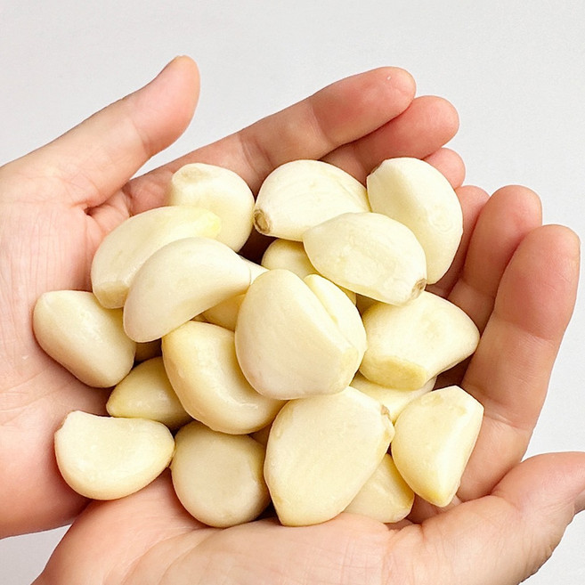 [학성새벽시장] 국산 영천 마늘 깐마늘, 1개, 꼭지있는 깐마늘(대) 1kg