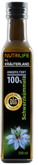 [크라우터랜드] 블랙 커민 오일 250ml 무여과 냉압착 비건 100% 천연 이집트산 원료, 1개