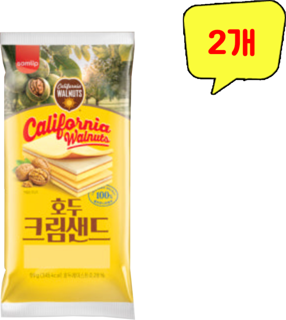 삼립 호두 크림샌드, 2개, 99g