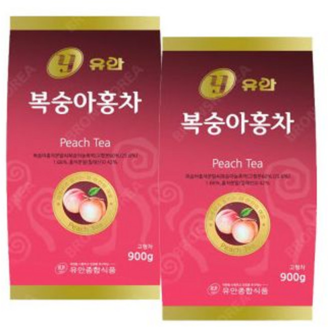 아이스티 에이드 자판기용/ 유안 복숭아홍차 900g 2개, 18g, 12