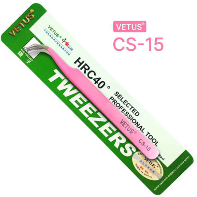 STAAK 속눈썹 핀셋 CS-15, 혼합색상, 1개