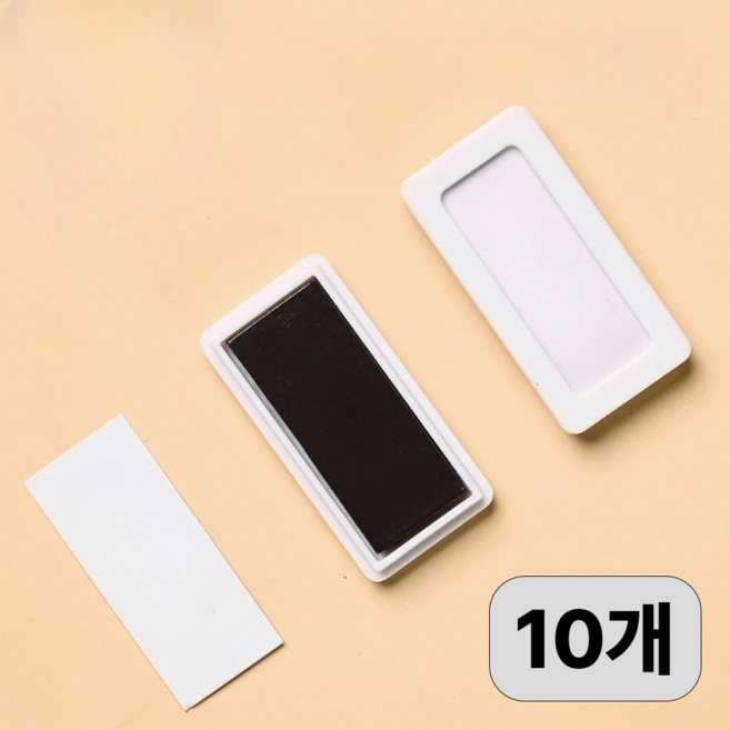 자석 부착형 명찰꽂이 앵글 네임택 이름표, 10개, 화이트