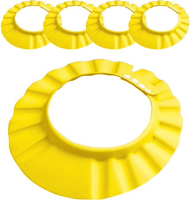 리틀클라우드 유아 베이비 버블 샴푸캡, 옐로우, 5개