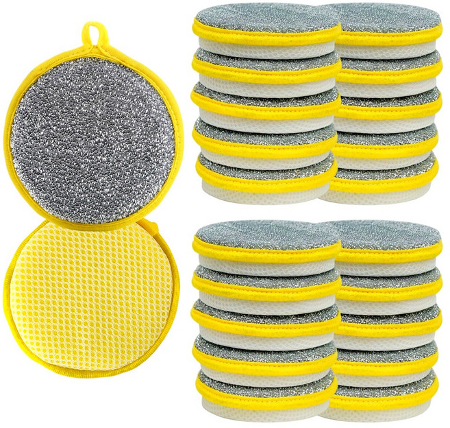 마이너컴퍼니 양면 무흡집 수세미, 1세트, 20개