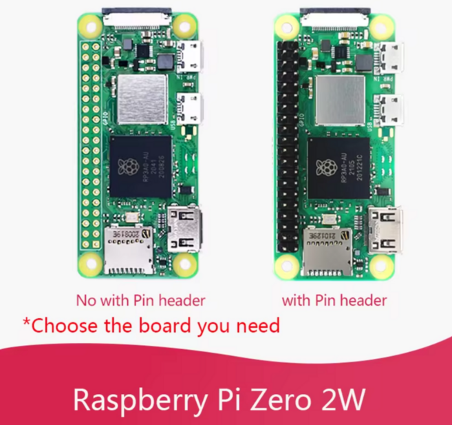 호환 라즈베리 파이 제로 2 W 개발 보드, [01] Single Board, [02] Zero 2W with header