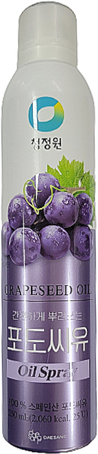 대상 청정원 포도씨유 스프레이, 10개, 250ml