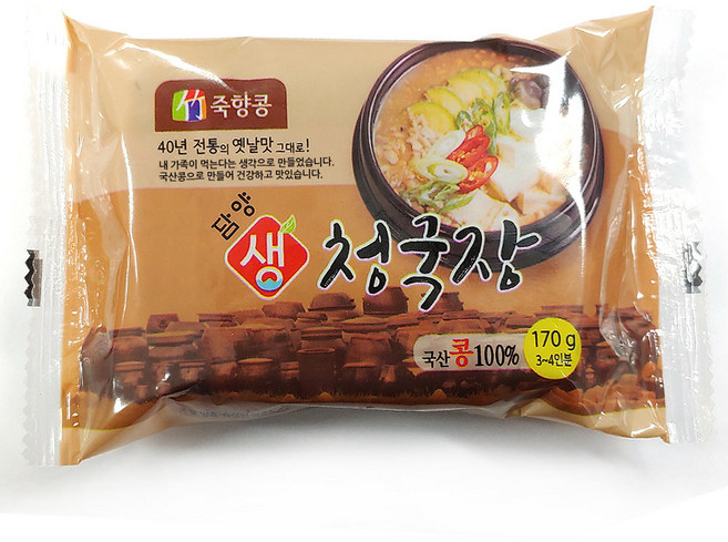 [죽향콩] 씹히는 맛이 구수한 담양 생 청국장 170g, 6개