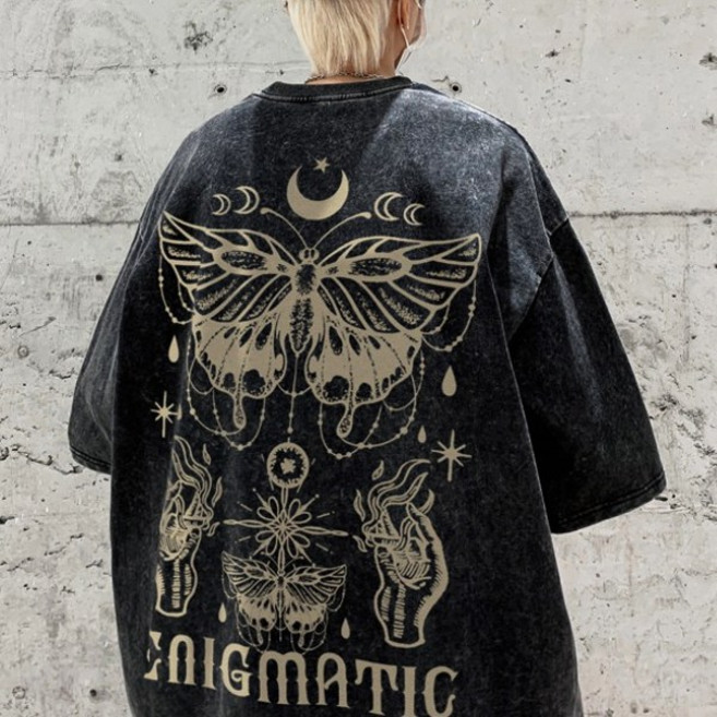 에니그마틱 프린팅 피그먼트 반팔티