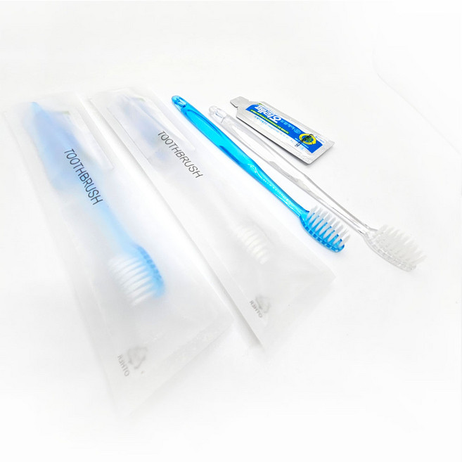 일회용칫솔치약세트 합지 개별포장 여행용칫솔, 200세트, 1개입