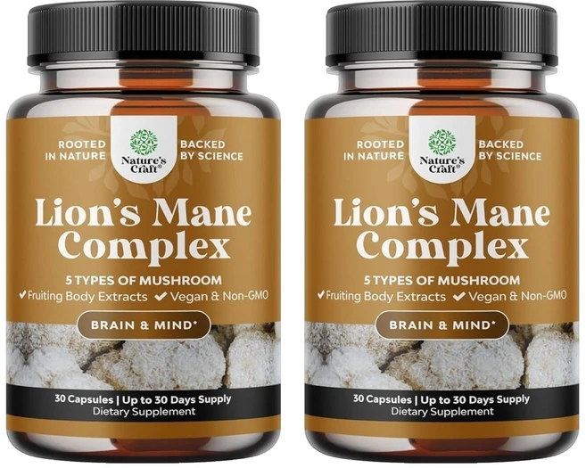 네이처스크래프트 노루궁뎅이버섯 컴플렉스 브레인 & 마인드 캡슐, 30정, 2개 - 쿠팡