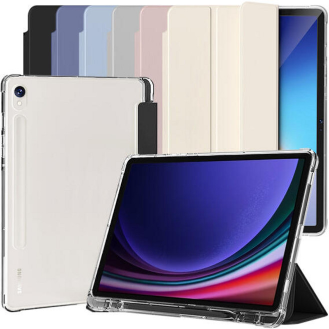 갤럭시탭S10 Lite S9 FE 투명 젤리 커버 케이스 CN-10, 블랙