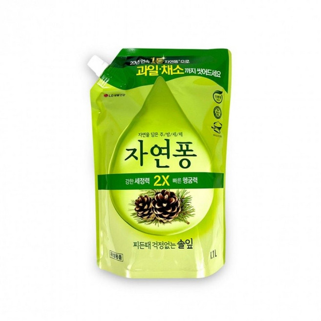 솔잎 주방세제 찌든때 기름때 비린내 제거 설거지 세척액_ 20275432EA, 1, 1.1L