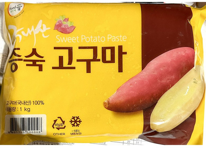 대량 증숙 고구마샐러드 으깬고구마 1000gX5 업소용, 5개