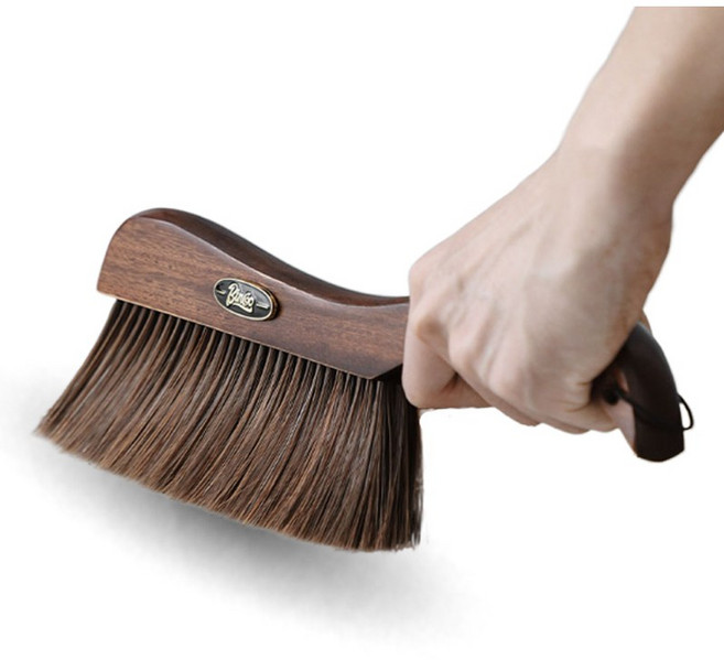 빈쿠(Bincoo) 원목 커피 빗자루타입 청소 브러쉬 매장용 대용량 그라인더 가루 제거솔, 1개, 우드