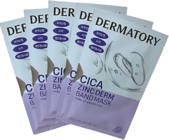 더마토리 시카 징크덤 밴드 마스크, 5개입, 1개