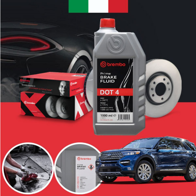 익스플로러(뉴)(15~18) 브렘보 브레이크오일 DOT4 저점도 1L, 1개