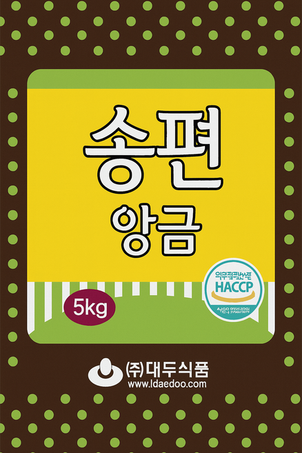 대두식품 송편앙금 62Y 5kg 앙금절편 바람떡앙금