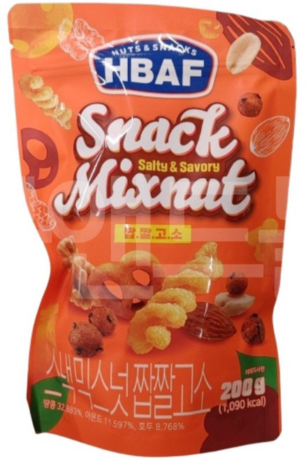 바프 스낵 믹스넛 짭짤고소, 200g, 5개