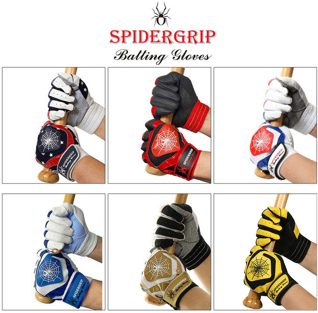 손에 감기는 논슬립 내구성 최강 스파이더그립 논슬립 배팅장갑 야구장갑 타격장갑, 옐로우 블랙