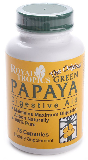 로얄트로픽스 그린 파파야 다이제스티브 에이드 캡슐, 75정, 1개
