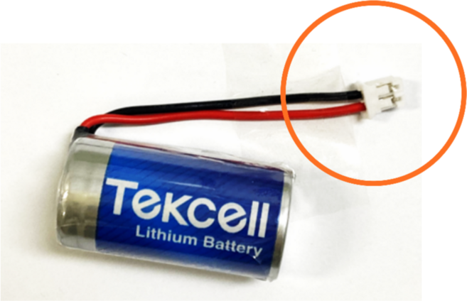 [컨넥터 모양+선위치 꼭 보세요] Tekcell CR123A CR17450 3V 단독형 경보기 배터리 건전지 모음 10종, CR123A 1타입(검/빨)