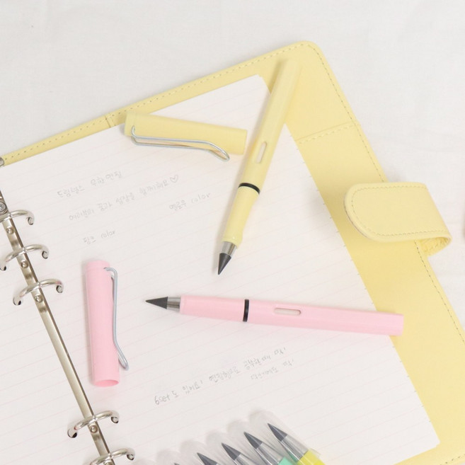 깎지않는연필 깍지않는 무한 필기펜 만년, 핑크