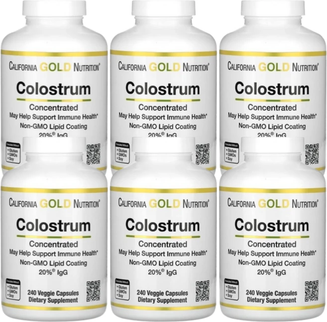 캘리포니아 골드 뉴트리션 초유 240캡슐 6통, 240정 - 쿠팡