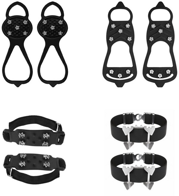 이즈코리아 경량 아이젠 휴대용 밴드 벨크로형 등산 트래킹 빙판길 낚시, A-2 (2set)