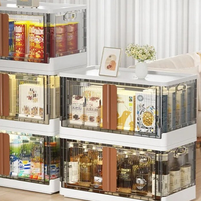 오라플 프리미엄 오픈 양문형 이동식 폴딩박스, 혼합색상, 1개