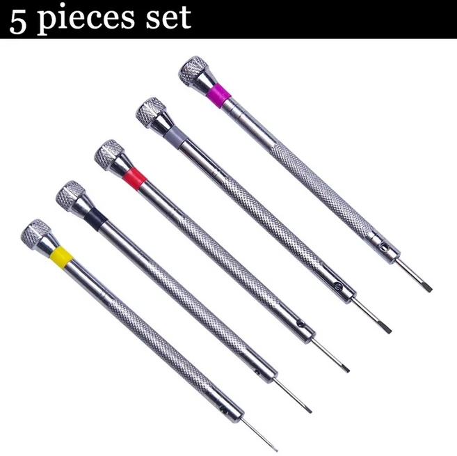 5pcs 시계 수리 도구 부품 시계 수리 도구 키트에 대 한 미니 톤 스크루 드라이버 세트 밴드 링크 핀 리무, 01 빠른, 01 5PCS