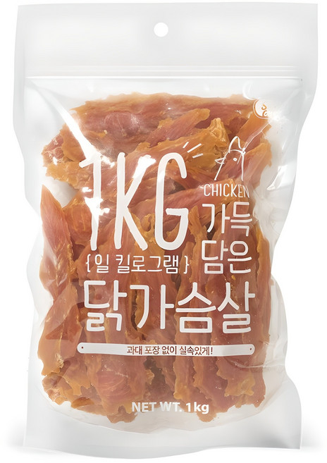 슈퍼츄 강아지 일킬로그램 가득담은 육포, 닭가슴살, 1kg, 1개