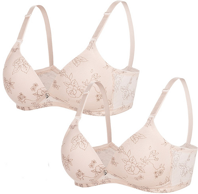 한미 1+1 여성 시원하고 심플한 슬라브 인견 볼륨몰드 브라