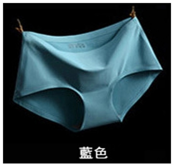 無痕冰絲女內褲 輕盈絲滑 舒適透氣, 藍色M款