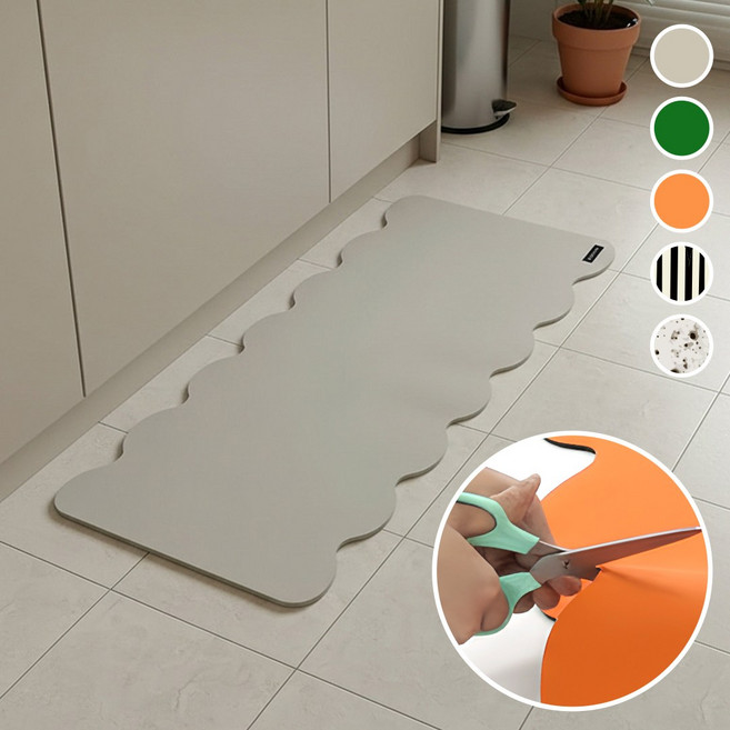 코지바이브 잘라쓰고 빨아쓰는 규조토 발매트, 샌드 베이지