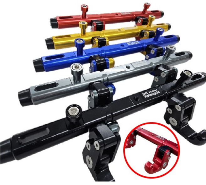 낭만바이크 NEW멀티크로스바 오토바이 크로스바 핸들 멀티바 PCX 포르자 XMAX 봉지걸이 범용, 1세트, NEW블랙