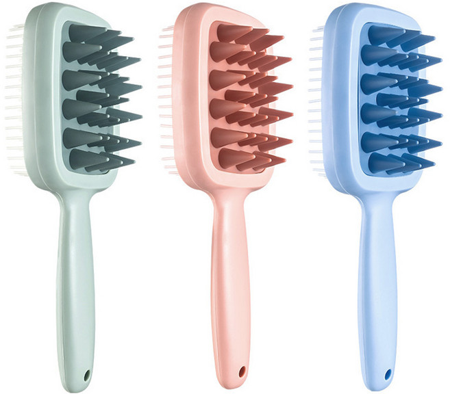 로르블랑 양면 두피 마사지 샴푸 브러쉬, 1개, 그린