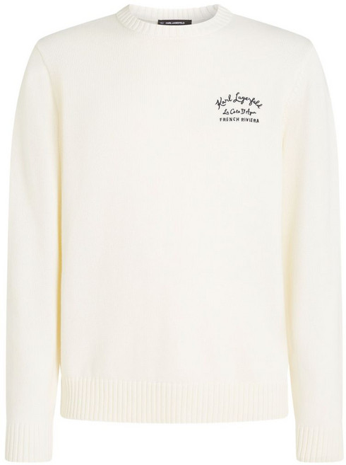 칼 라거펠트 코트다쥐르 로고 자수 스웨터