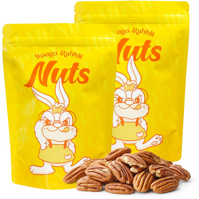 우고래빗 25년 햇 갓구운 피칸 1kg, 2개, 500g